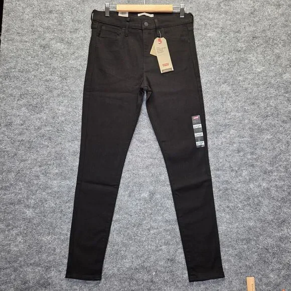 Levis 720 Jeans Womens 31 High-Rise Skinny Black Stretch Denim New With Tags - Picture 1 of 8